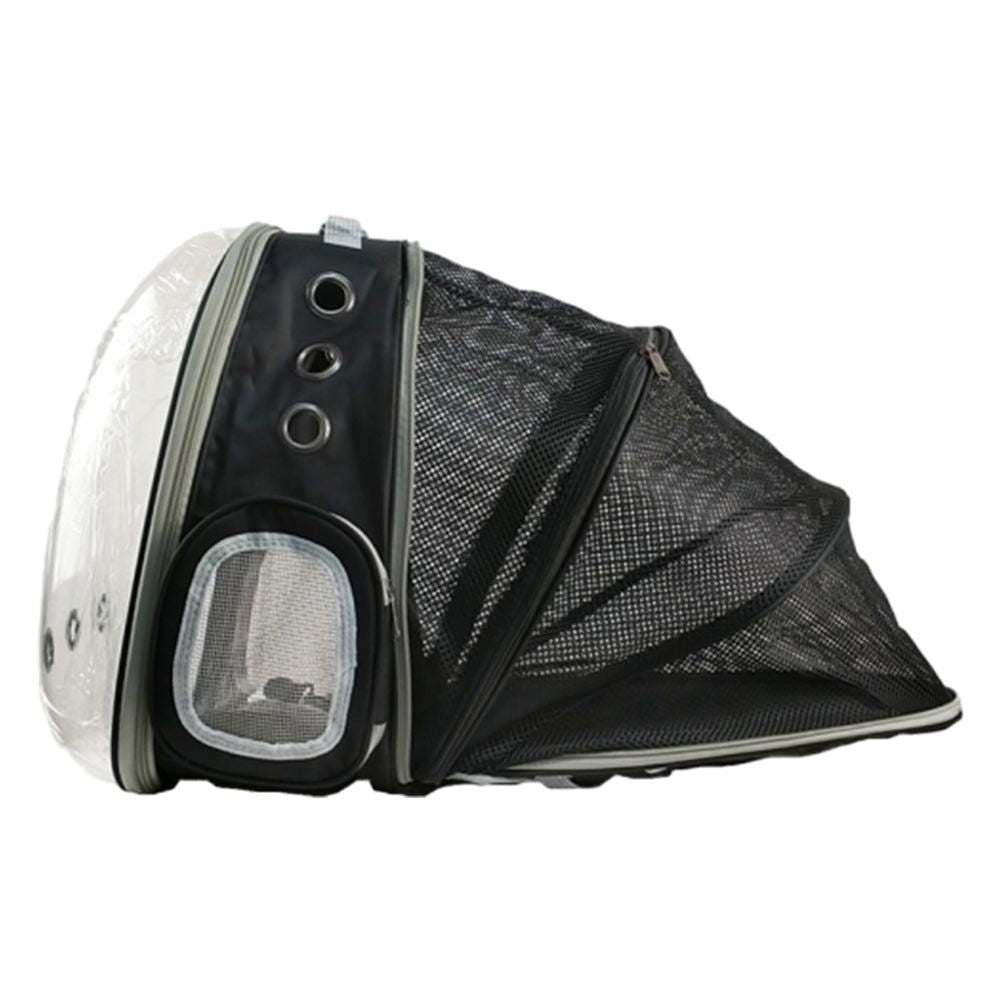 Expandable Travel Cat Backpack Carrier Polarized Tinted Bubble Window Pet Backpack Black - view 2