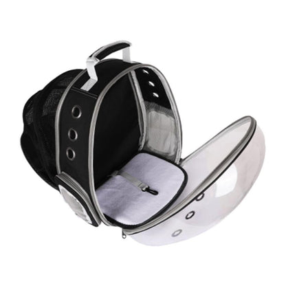 Expandable Travel Cat Backpack Carrier Polarized Tinted Bubble Window Pet Backpack Black - view 3