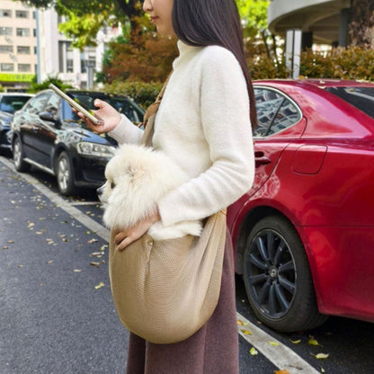 Adjustable Pet Dog Carrier Sling Bag Breathable Mesh Puppy Cat Carrier Khaki - view 3