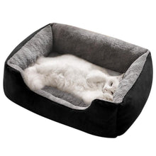 Rectangle Pet Bed for Dogs Cats Beds Warming Soft Calming Sleeping Puppy Bed Black - M