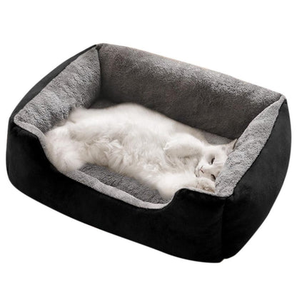 Rectangle Pet Bed for Dogs Cats Beds Warming Soft Calming Sleeping Puppy Bed Black - M - view 6
