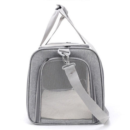 Foldable Travel Pet Carrier Bag Portable Cat Dog Kennel Bag Grey - S - view 3
