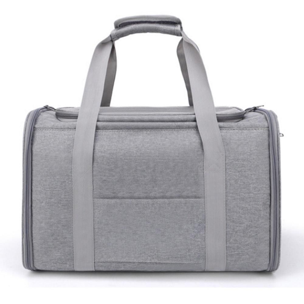 Foldable Travel Pet Carrier Bag Portable Cat Dog Kennel Bag Grey - S - view 4