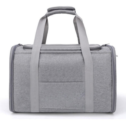 Foldable Travel Pet Carrier Bag Portable Cat Dog Kennel Bag Grey - S - view 4