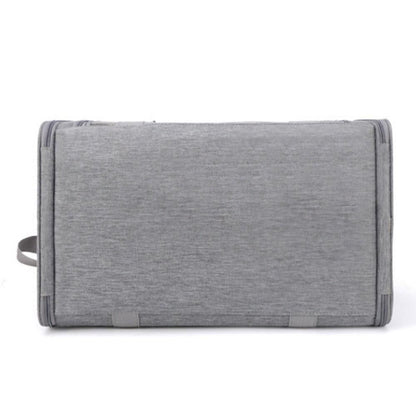 Foldable Travel Pet Carrier Bag Portable Cat Dog Kennel Bag Grey - S - view 5