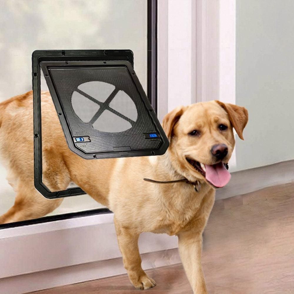Lockable Pet Flap Screen Door Inside Door for Puppy Dog and Cat House - view 2