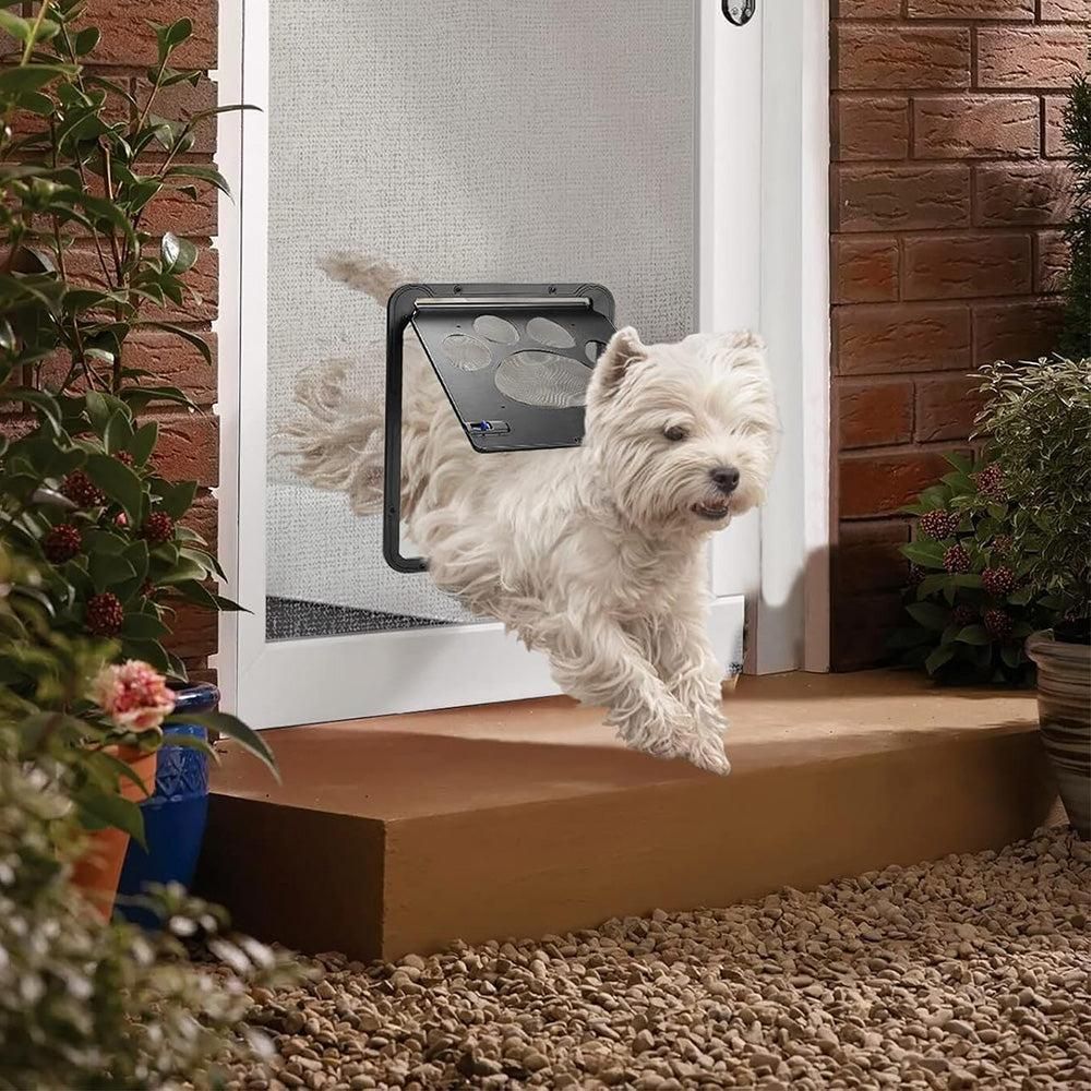 Lockable Pet Flap Screen Door Inside Door for Puppy Dog and Cat House - view 6