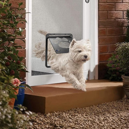 Lockable Pet Flap Screen Door Inside Door for Puppy Dog and Cat House - view 6