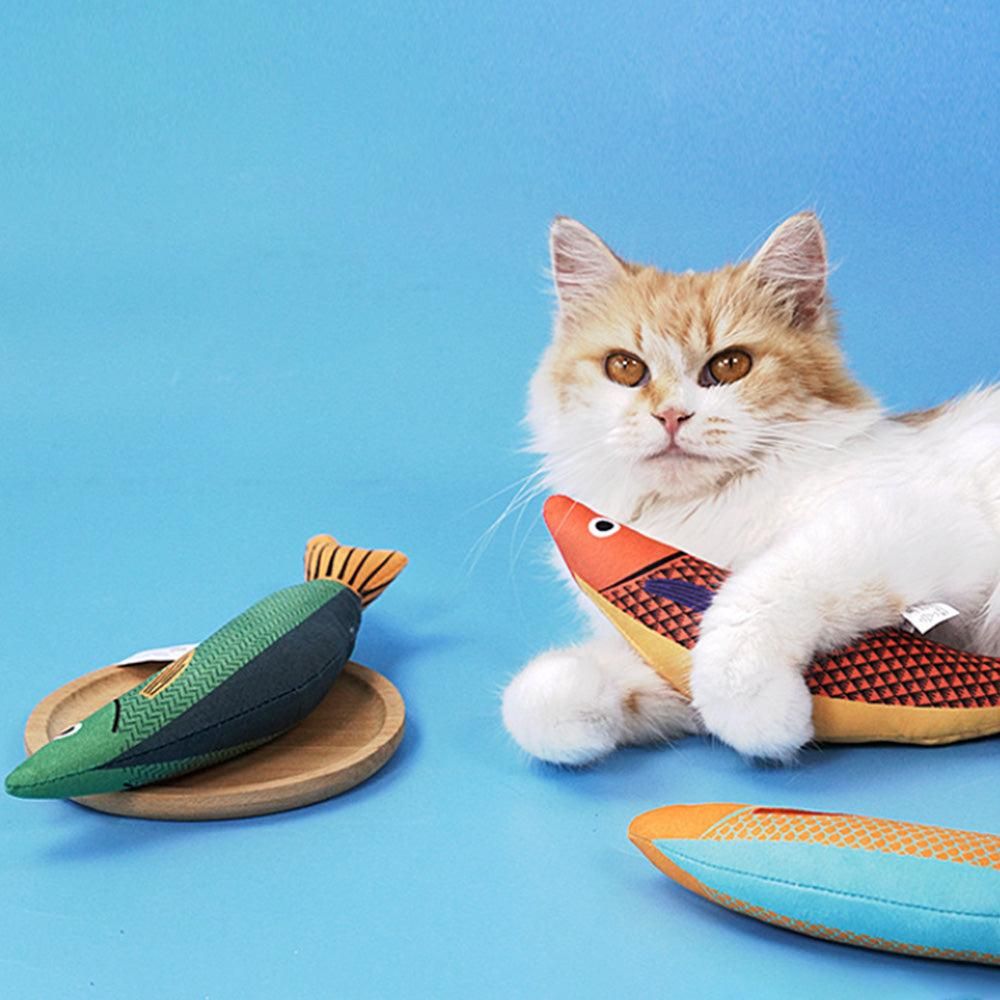 3Pcs Saury Fish Cat Toys Interactive Cat Kitten Kicker Teething Toys - view 2