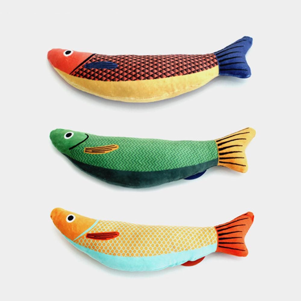 3Pcs Saury Fish Cat Toys Interactive Cat Kitten Kicker Teething Toys - view 7