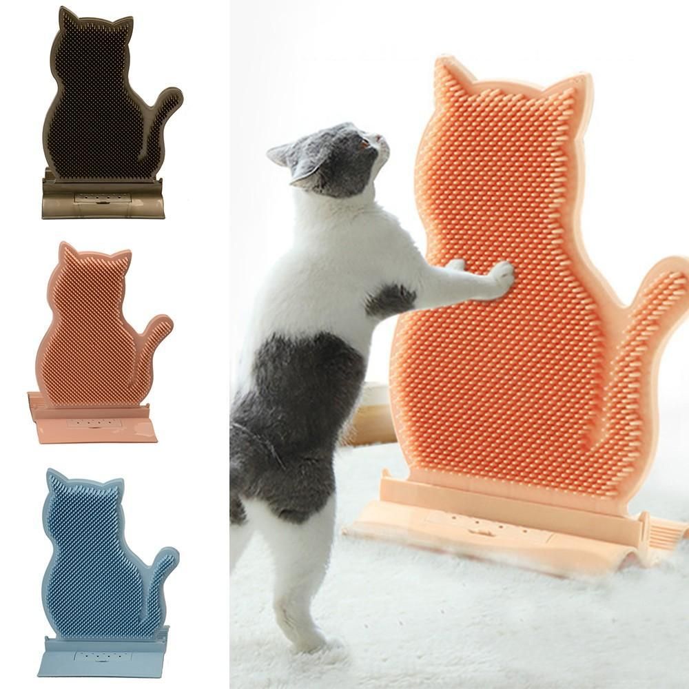 1pc Cat Self Groomer Brush Cat Face Massager Pet Rubbing Post - Pink - view 2