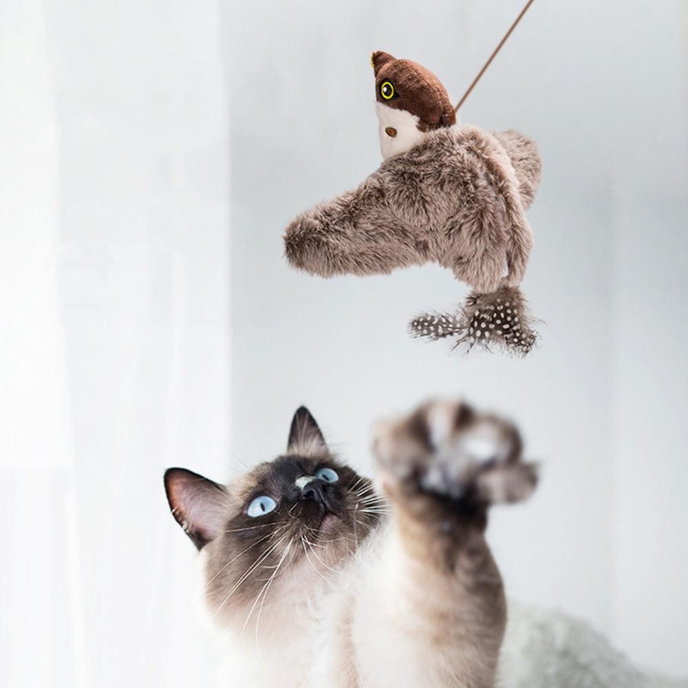Interactive Cat Toy with Chirping Electronic Flying Bird for Indoor Cats - view 5