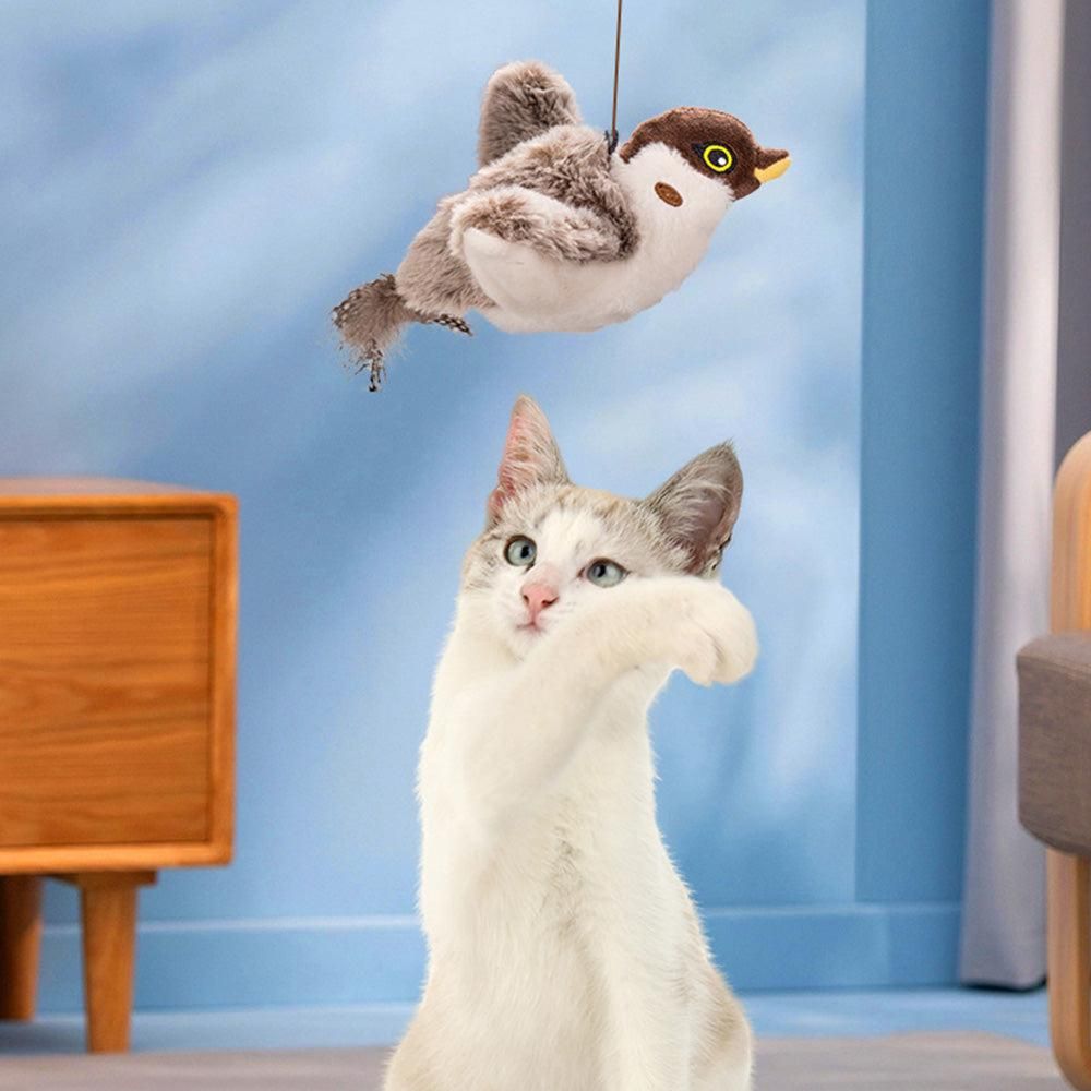 Interactive Cat Toy with Chirping Electronic Flying Bird for Indoor Cats - view 7