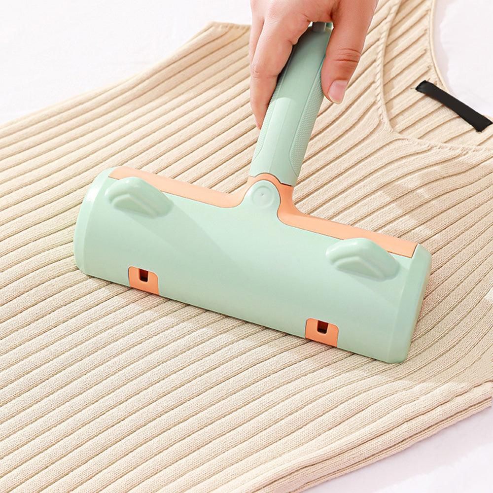 Reusable Pet Hair Remover Roller - For Dog & Cat Fur on Furniture & Clothes Green - view 2