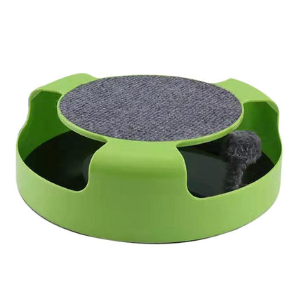 Pet Cat Catch Mouse Interactive Toy Cat Scratch Board Toy with Felt Scratching Claw Mat - view 3