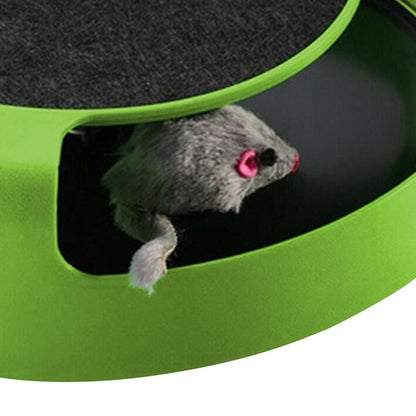 Pet Cat Catch Mouse Interactive Toy Cat Scratch Board Toy with Felt Scratching Claw Mat - view 6