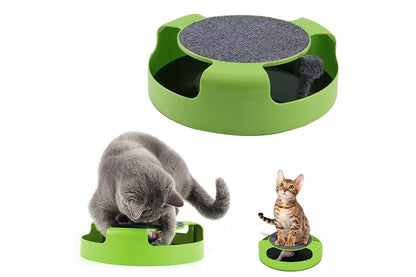 Pet Cat Catch Mouse Interactive Toy Cat Scratch Board Toy with Felt Scratching Claw Mat - view 7