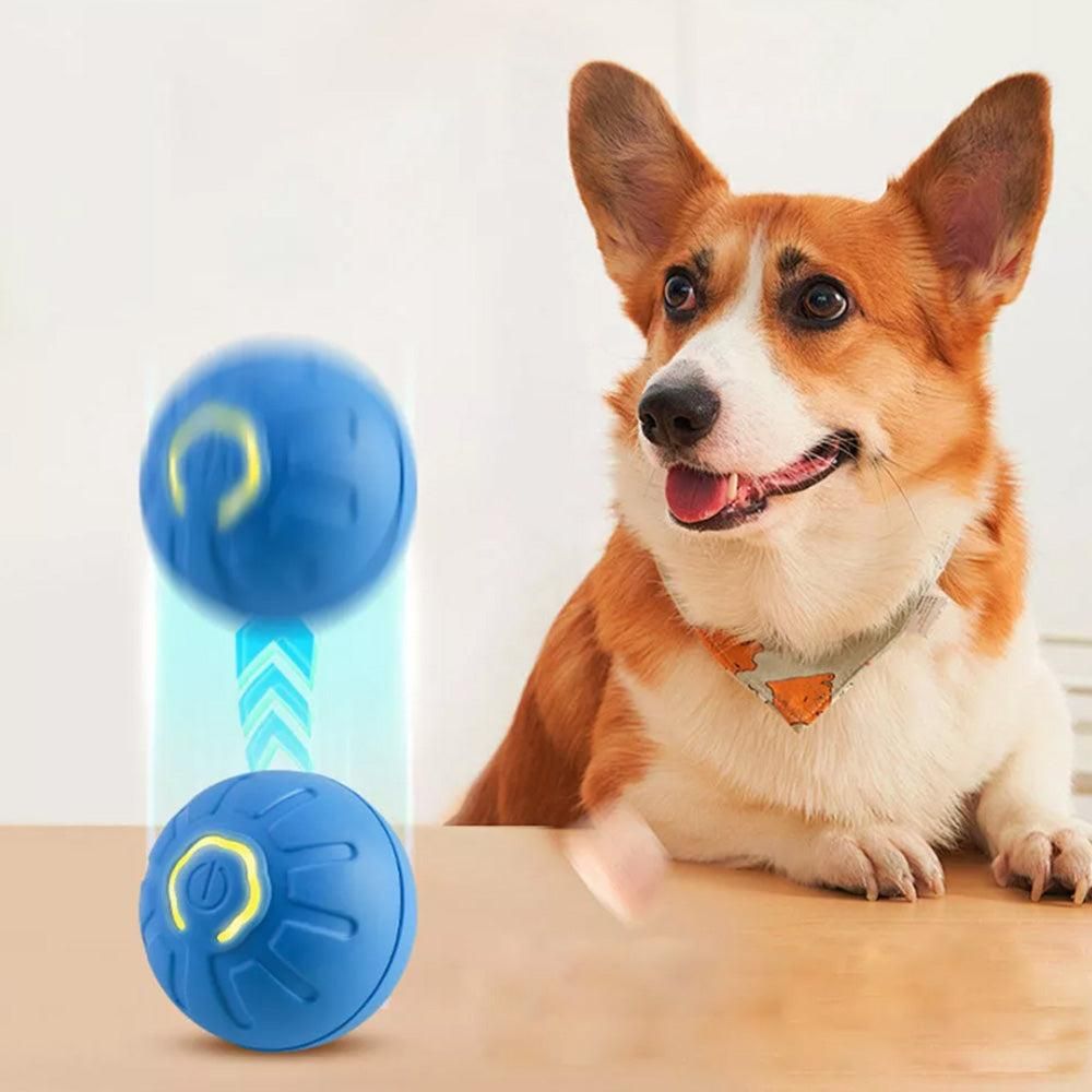 2Pcs 4.5CM Automatic Moving Ball Toy for Cats USB Rechargeable Interactive Vibrating Cat Toy - view 2