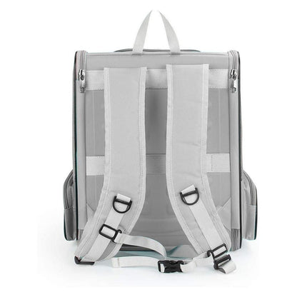 Travel Pet Cat Carrier Backpack Portable Breathable Outdoor Grey - view 4