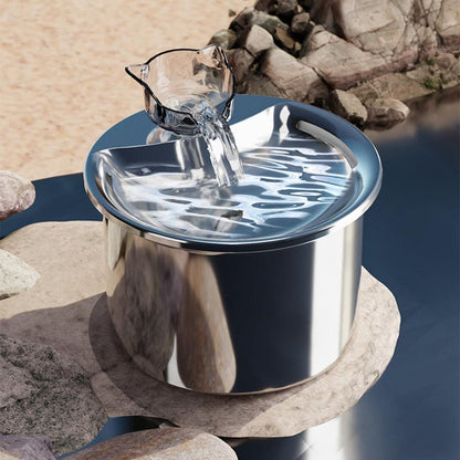 USB Powered 2L Automatic Cat Water Fountain Stainless Steel Pet Water Feeder - view 2