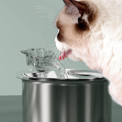 USB Powered 2L Automatic Cat Water Fountain Stainless Steel Pet Water Feeder - view 3