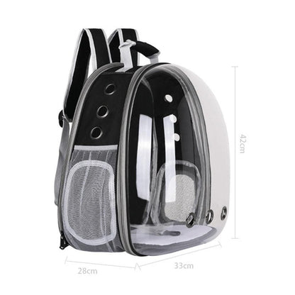 Expandable Travel Cat Backpack Carrier Polarized Tinted Bubble Window Pet Backpack Grey - view 3