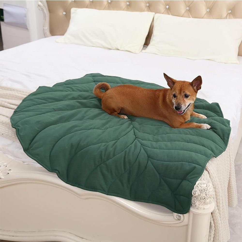 Double-Sided Available Pet Mattress Pad Leaf Shape Puppy Cat Bed Mat Style 1 - view 6