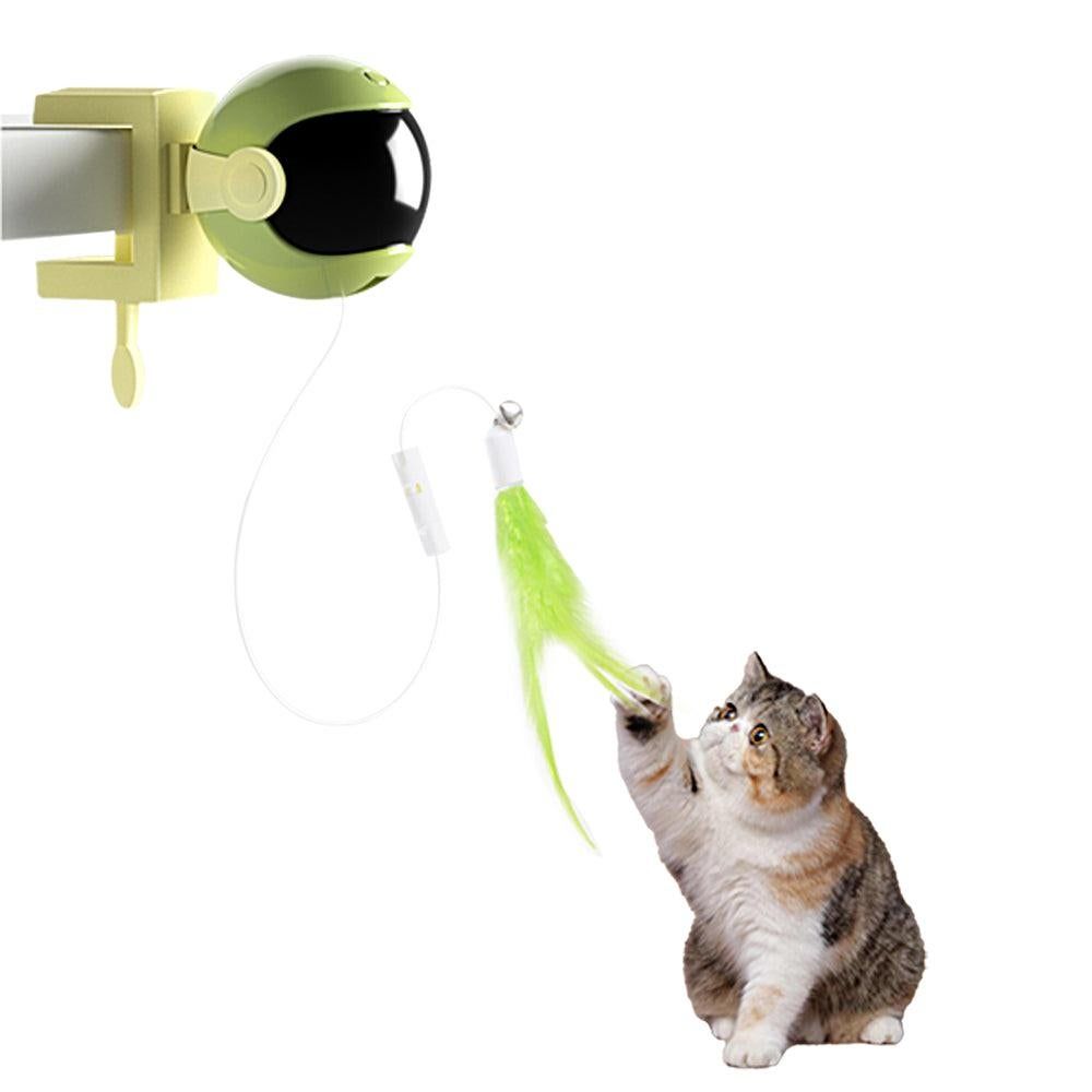 Electric Interactive Cat Toys Automatic Lifting Cat Teaser Toys Set Green - view 10