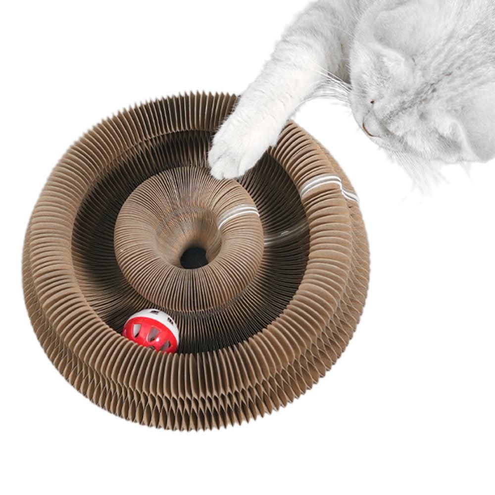 Organ Cat Toy Transformable Interactive Cardboard Toy with Track and Bell Ball - view 5