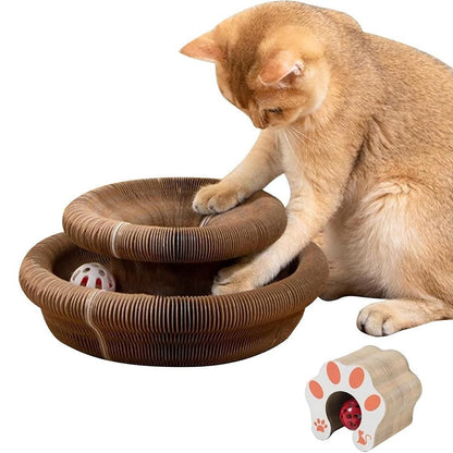 Organ Cat Toy Transformable Interactive Cardboard Toy with Track and Bell Ball - view 7