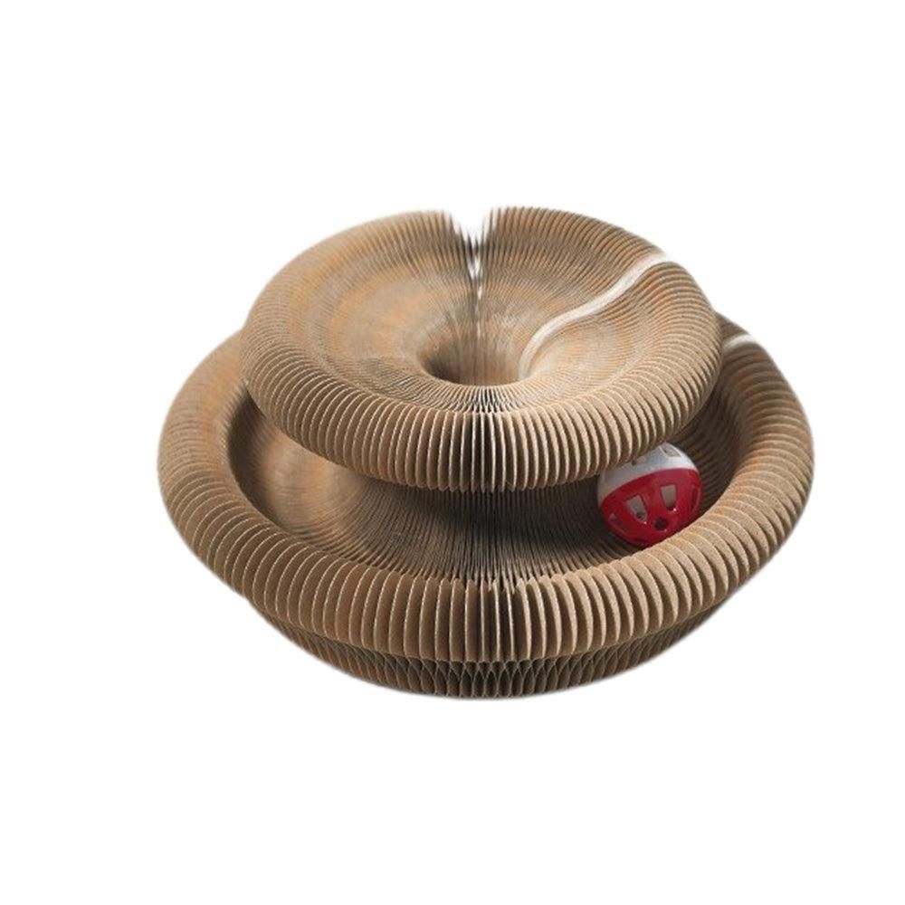 Organ Cat Toy Transformable Interactive Cardboard Toy with Track and Bell Ball - view 9