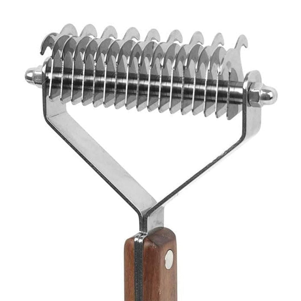 Large 2-Sided Undercoat Rake for Dogs & Cats Pet Grooming Dematting Brush - view 2