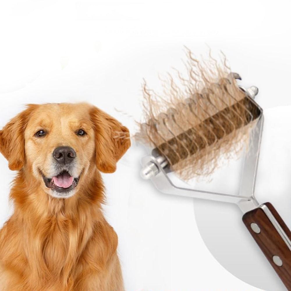 Large 2-Sided Undercoat Rake for Dogs & Cats Pet Grooming Dematting Brush - view 3