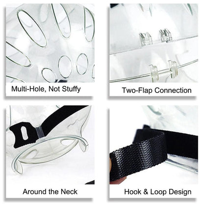 Transparent Cat Hood Astronaut Helmet Muzzle Mask Preventing Biting and Licking - Small - view 4