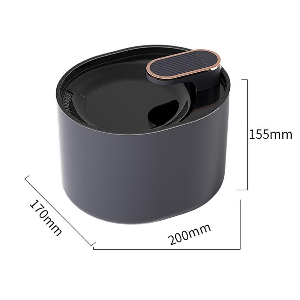 Pet Water Fountain Cat Dog Automatic Electric Drinking Dispenser with Red Light Indicator Black - view 2