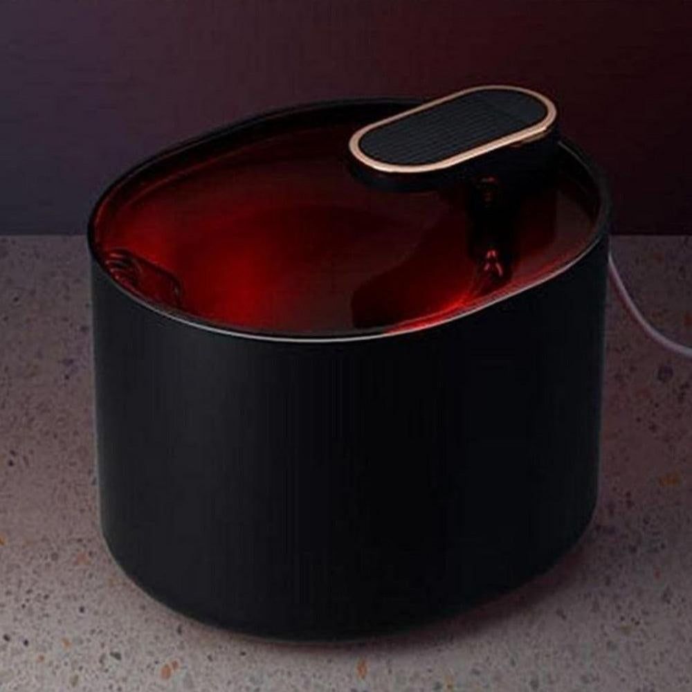 Pet Water Fountain Cat Dog Automatic Electric Drinking Dispenser with Red Light Indicator Black - view 10