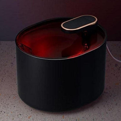 Pet Water Fountain Cat Dog Automatic Electric Drinking Dispenser with Red Light Indicator Black - view 10