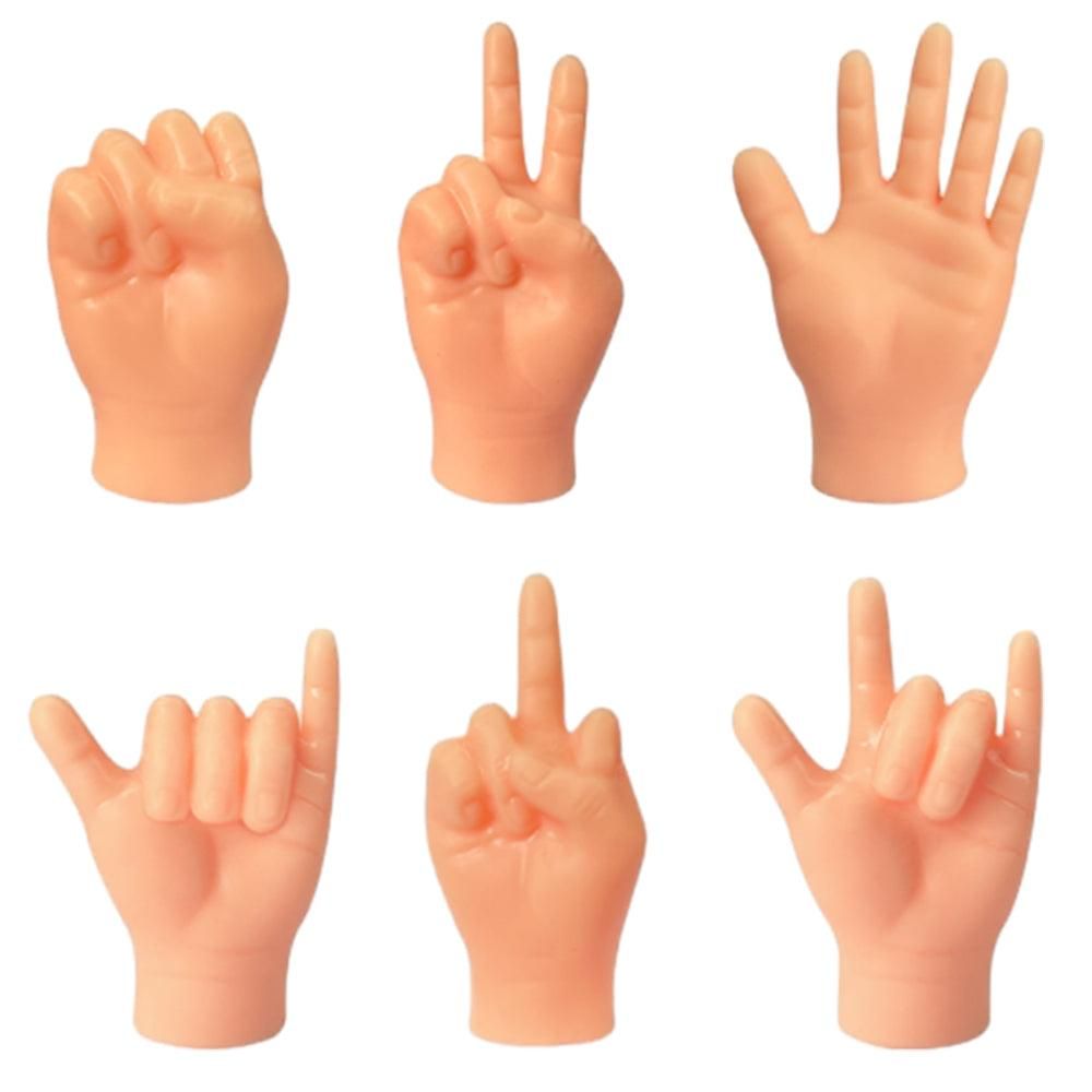 6Pcs Mini Hands Set for Cats Small Elastic Human Hands Toy for Cats - view 2