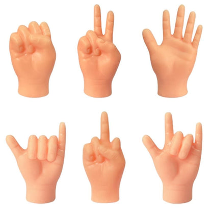 6Pcs Mini Hands Set for Cats Small Elastic Human Hands Toy for Cats - view 2