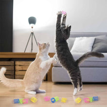 40Pcs Cat Spring Toys Colorful Cat Spiral Bouncy Toys Interactive Toys for Cats and Kittens - view 2
