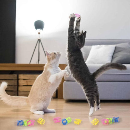 40Pcs Cat Spring Toys Colorful Cat Spiral Bouncy Toys Interactive Toys for Cats and Kittens - view 2