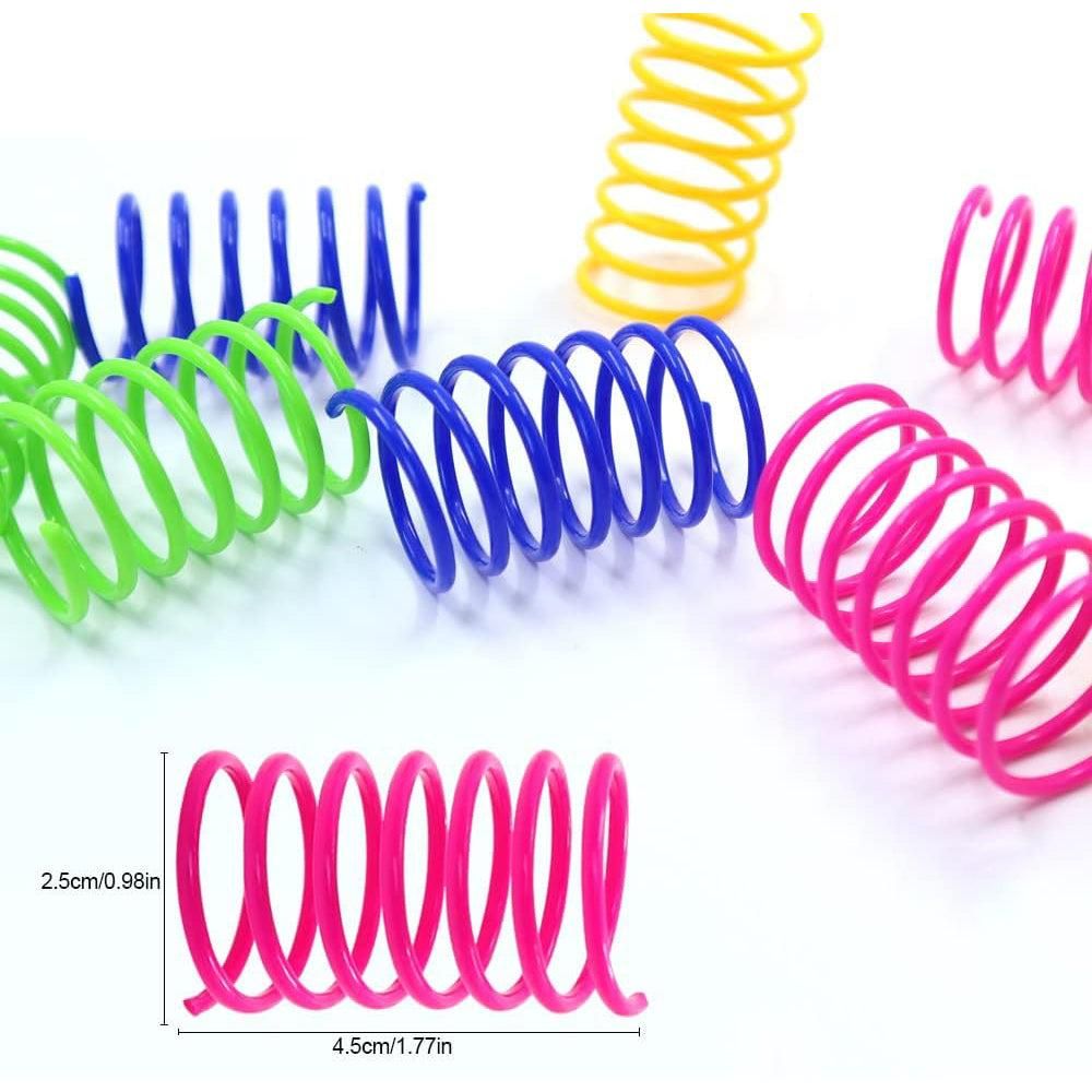 40Pcs Cat Spring Toys Colorful Cat Spiral Bouncy Toys Interactive Toys for Cats and Kittens - view 3