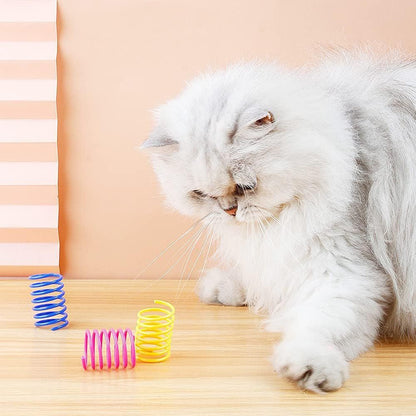 40Pcs Cat Spring Toys Colorful Cat Spiral Bouncy Toys Interactive Toys for Cats and Kittens - view 6