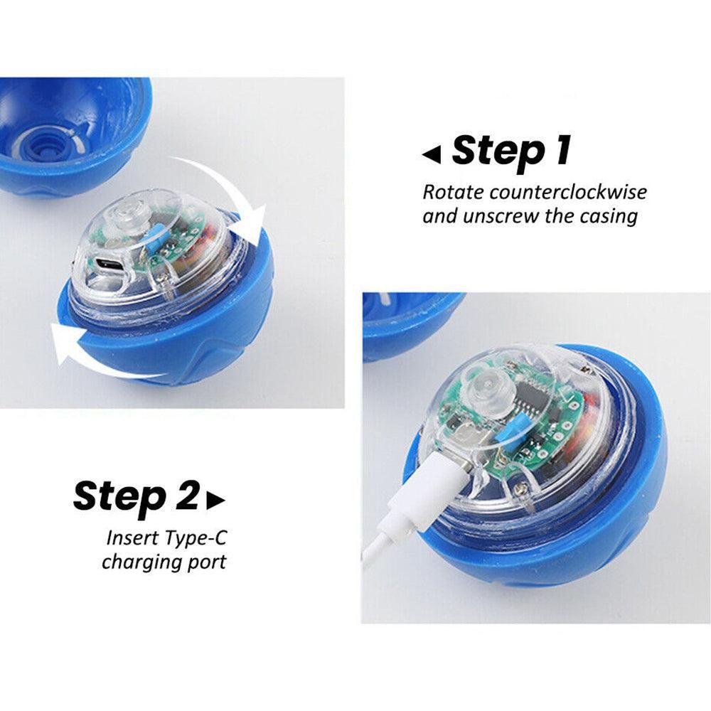 2Pcs 5CM Automatic Moving Ball Toys for Cats USB Rechargeable Interactive Cat Bouncing Toys - view 5