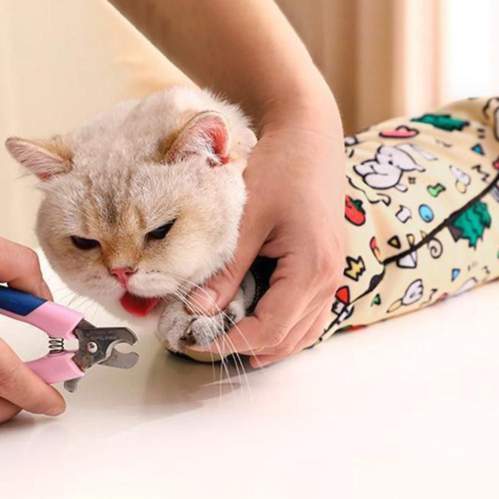 Anti-Escape Cat Grooming Wrap Mat Anti-Scratch Calming Wrap for Pet Nail Clipping Multifunctional Pet Mat - M - view 3