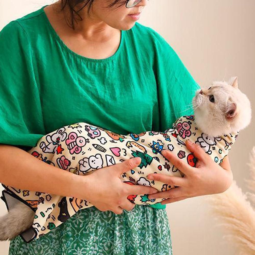 Anti-Escape Cat Grooming Wrap Mat Anti-Scratch Calming Wrap for Pet Nail Clipping Multifunctional Pet Mat - M - view 7