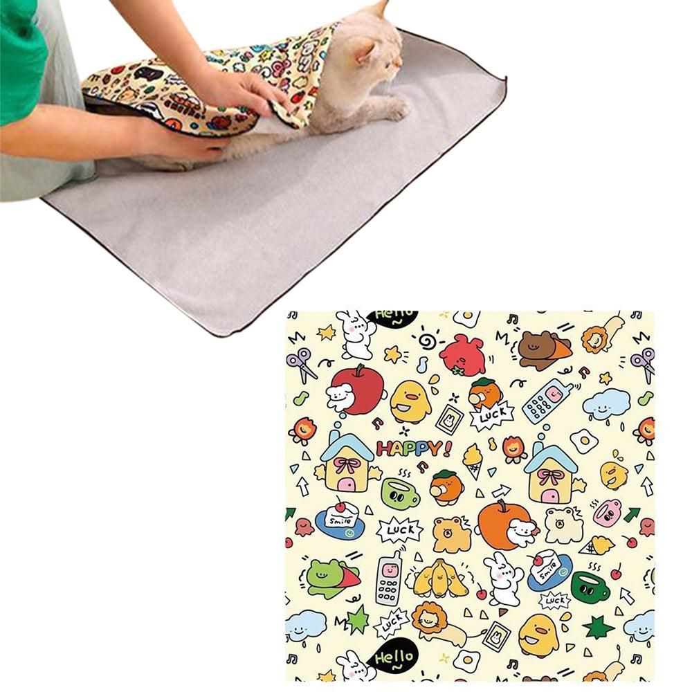 Anti-Escape Cat Grooming Wrap Mat Anti-Scratch Calming Wrap for Pet Nail Clipping Multifunctional Pet Mat - M - view 9