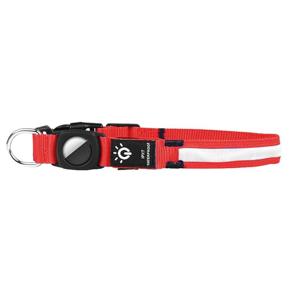 Luminous LED Pet Dog Collar Light-up USB Rechargeable Dog Collar Red - L - view 4