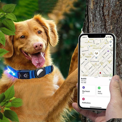 Luminous LED Pet Dog Collar Light-up USB Rechargeable Dog Collar Blue - L - view 3