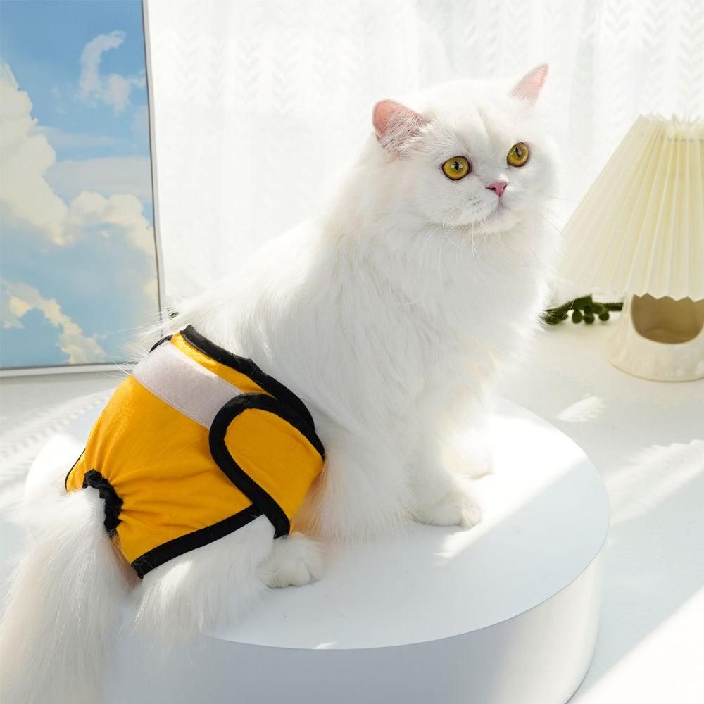 Washable Female Pet Nappy Diaper Dog Cat Physiological Pants Yellow - XL - view 4